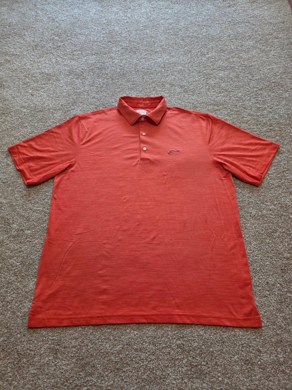 GREG NORMAN Polo Orange Play Dry Men’s Shirt Size Large